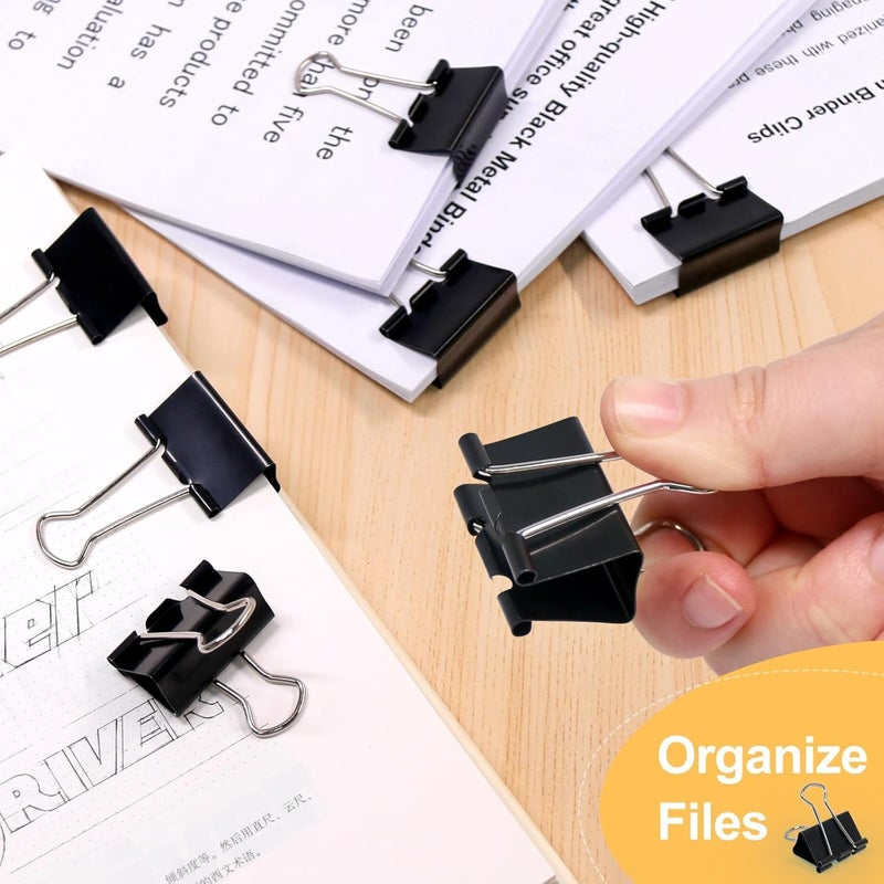 Business Source مشبك ملفات بيزنس سورس 36551، متوسط، 1-1/4"، فولاذ، 5"، 1/دزينة، أسود - Image 3